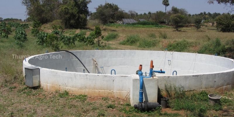 The 60 foot open well dug on Thumba Agro's natural farm