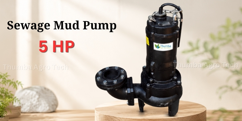 Dairy sewage mud pump 5HP heavy-duty model for large farms