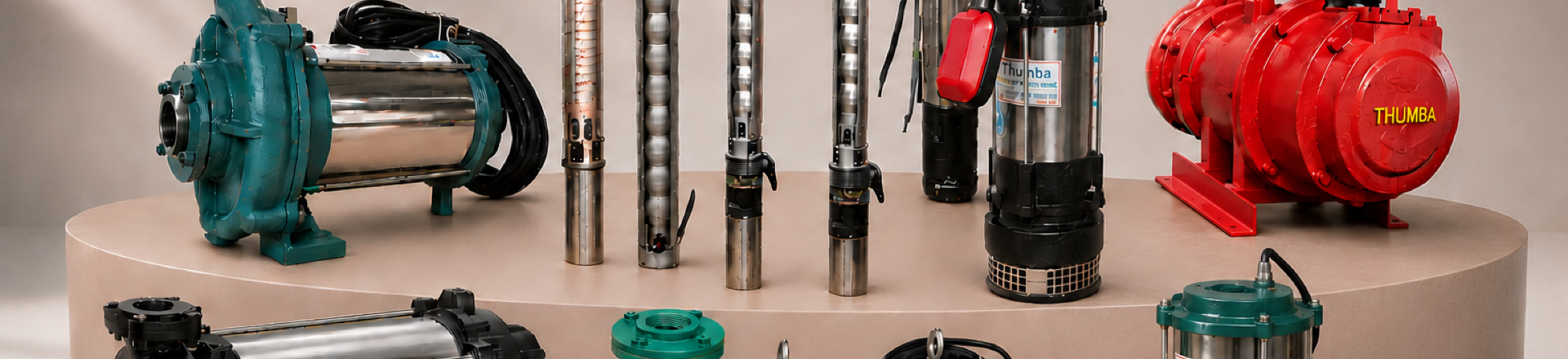 Single phase submersible pump for home bore wells